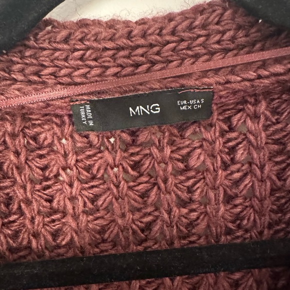 Mango Deep Burgundy Cardigan Sweater - Picture 4 of 6